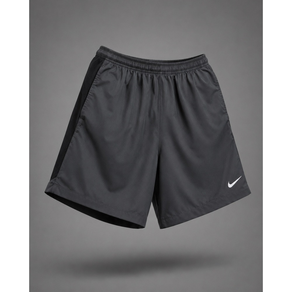 Nike‎ Dri-FIT Womens Running Shorts Grey Black Mesh 644242-060 Size Medium - Picture 1 of 10